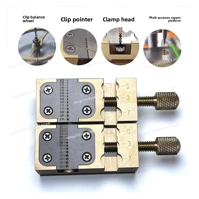 Watchmaker's Brass Bench Clamp Precision Pointer Pipe Fixture For Watch Movement Wheel Train Assembly Repair Tool