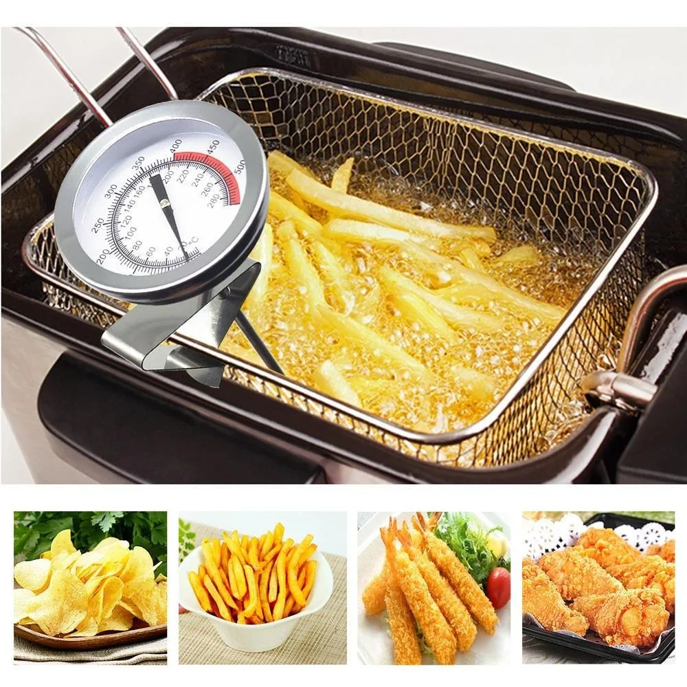 Stainless Steel Frying Oil Fryer Thermometer Fried Long Handle Deep Fry Kitchen Tools Household Supplies Gadgets