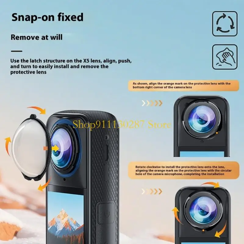 J1HC 2Pcs Scratchproof Removable Protective Cover Transparent Lens Guard Protective