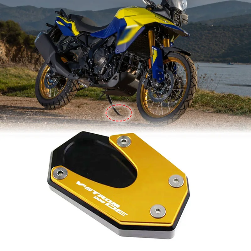 

VStrom 800DE Motorcycle CNC Foot Side Stand Enlarger Support Plate Kickstand Extension Pad For Suzuki V-STROM 800 DE 2023