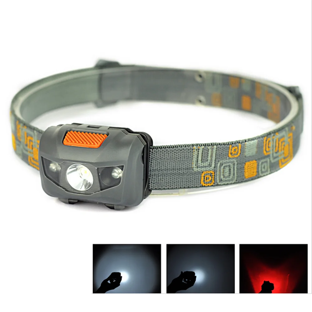 

Waterproof 3LED Headlamp Super Bright 4 Modes White And Red Dual Light Source Fishing Camping Headlight 56x40x35mm IPX4 Outdoor