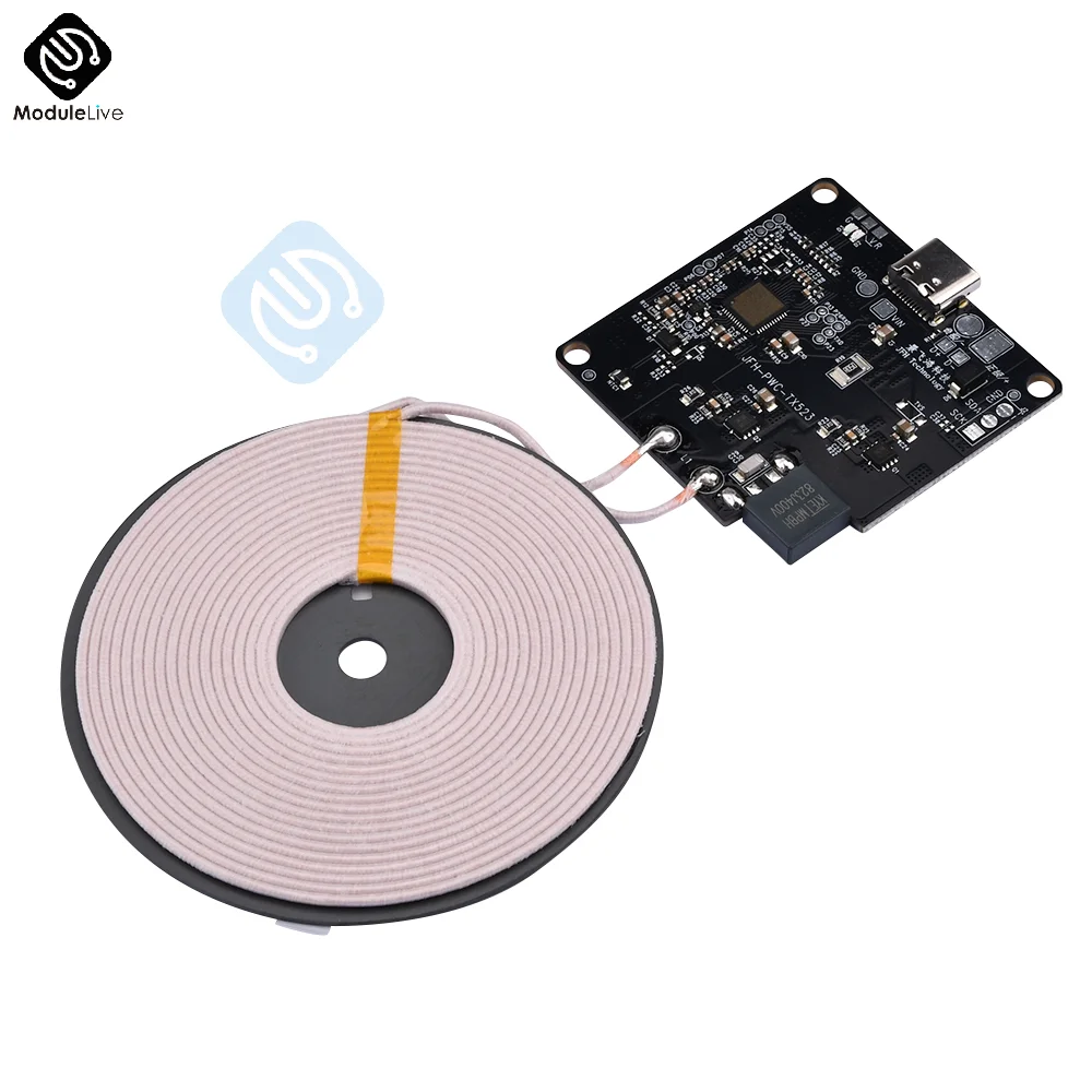 Imagem -04 - Módulo de Carregador sem Fio Invisível 13 mm Placa-mãe de Carregamento sem Fio de Longa Distância Faça Você Mesmo Carregador sem Fio Bobina qi Novo