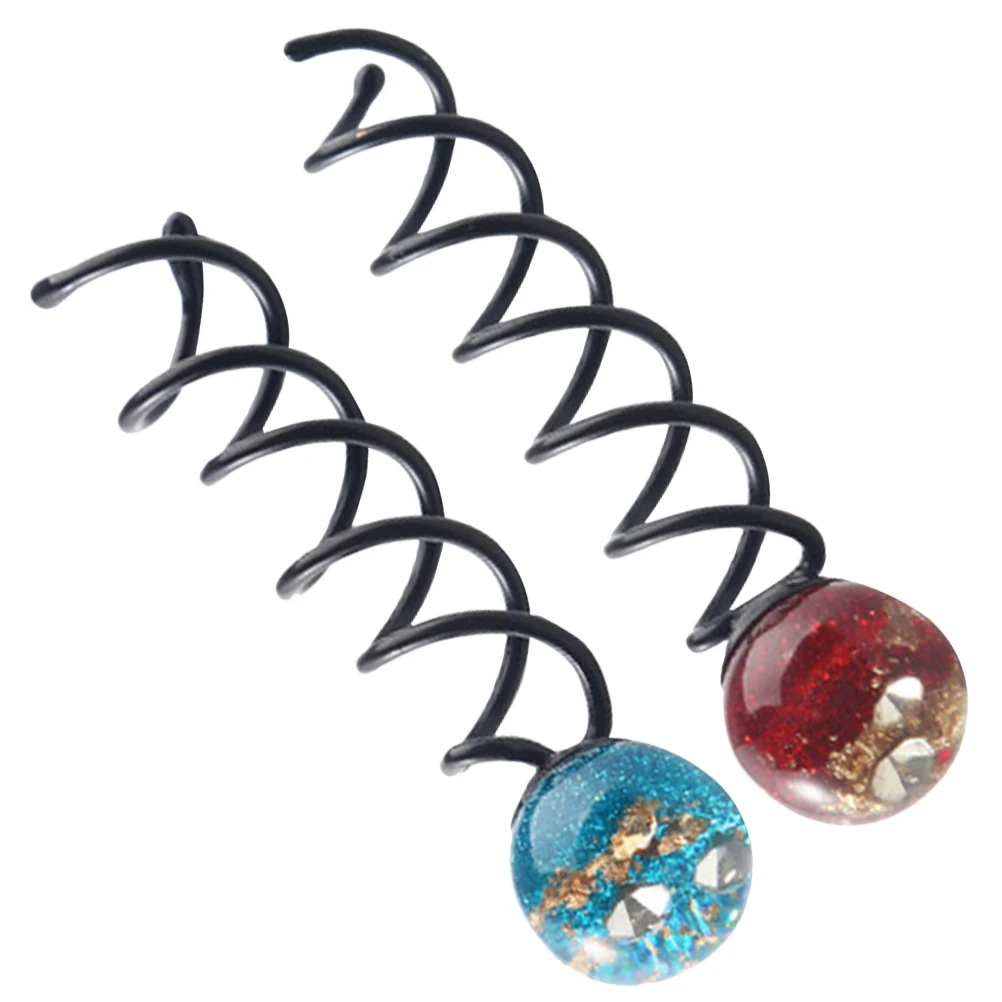 

2Pcs Spiral Bun Clip Hair Accessories Blue Hairstyle Maker Easy Daily Wear Party Wedding Durable Reusable