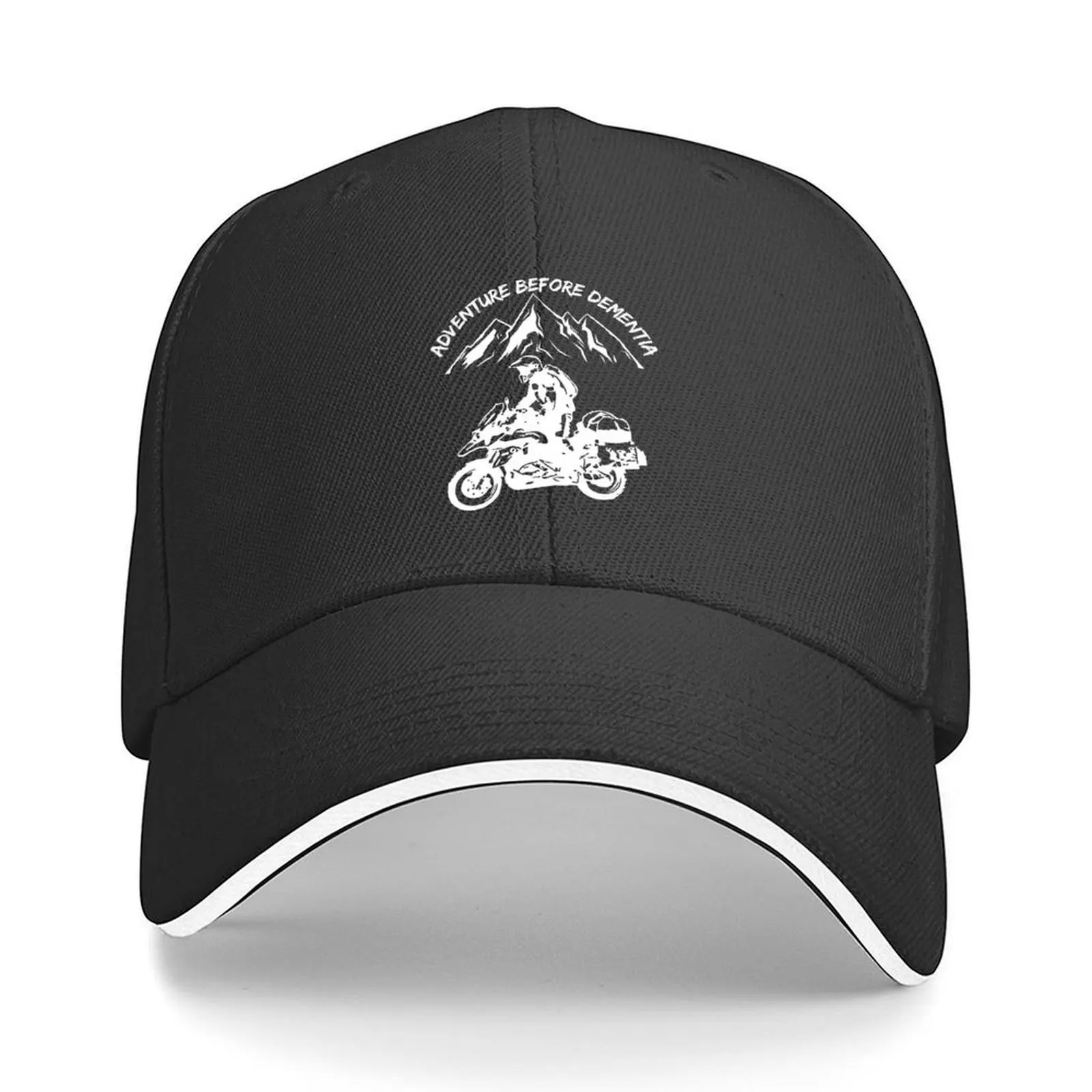 

Adventure Before Dementia Funny Mountain Adventure Motorcycle Baseball Cap Beach Trucker Cap Trucker Hat For Man Women's