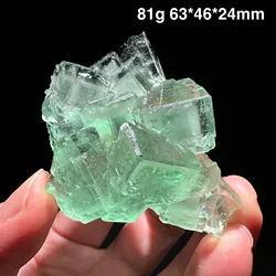 Natural China hu nan Xianghualing green Vitreous Transparent Fluorite Specimen Calcite Healing Crystal Stone