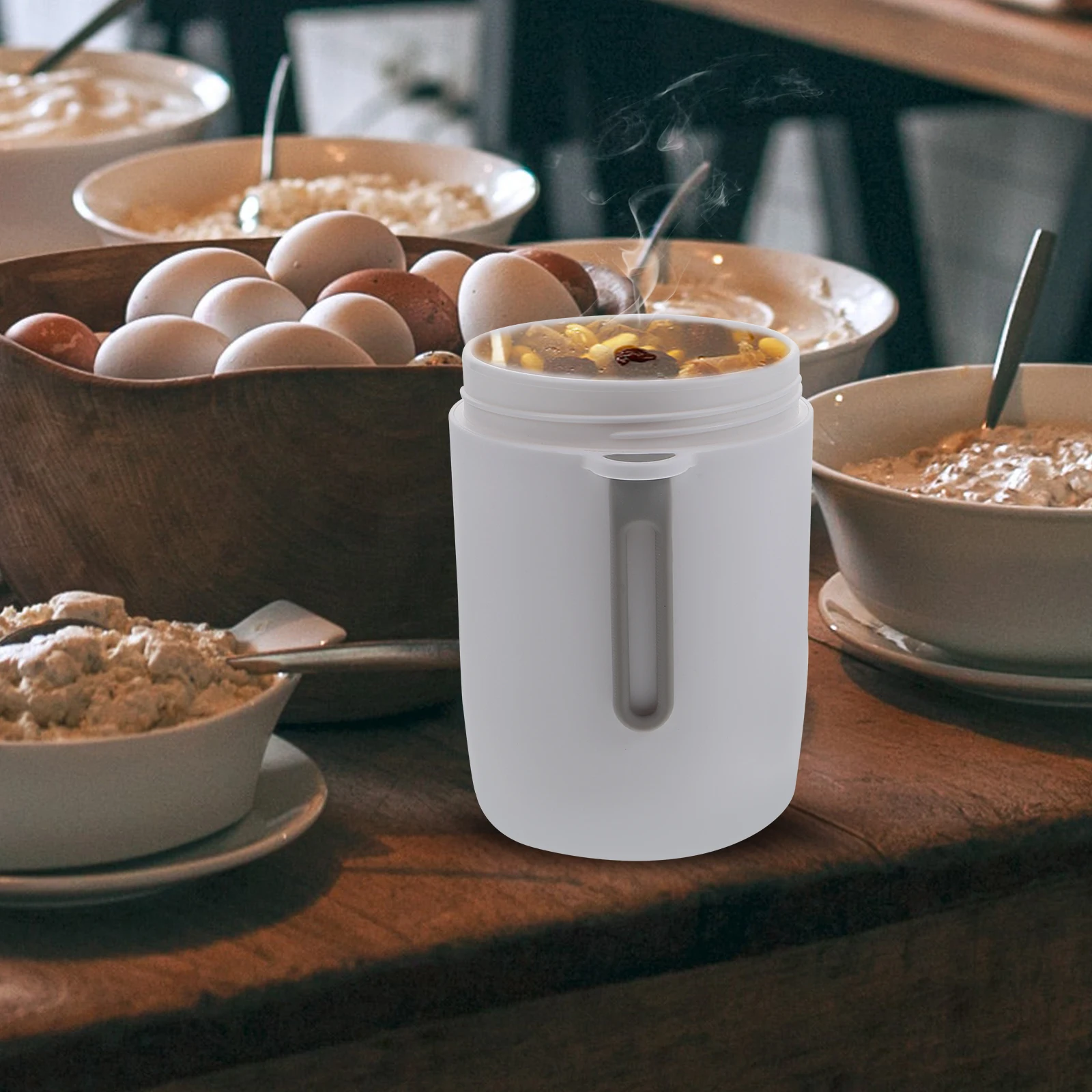 

1Pcs Heat Preservation Soup Cup Portable Insulated Breakfast Porridge Jar Food Container Leak Proof Milk Cup with Handle