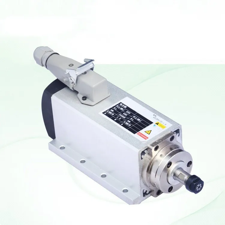 

220V 4KW 24000rpm CNC Air Cooled Router Square Spindle Motor For Wood Cut