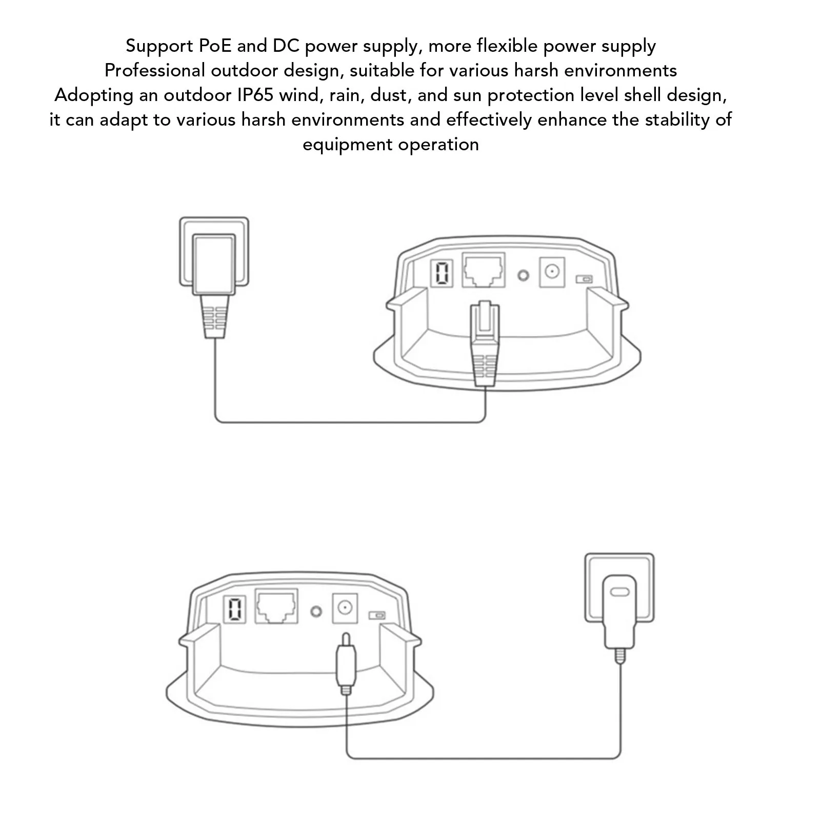 2.4G Wireless Bridge 300Mbps 500m Long Range Point to Point IP65 Waterproof WiFi Bridge Kit for Outdoor Outdoor Wireless Bridge