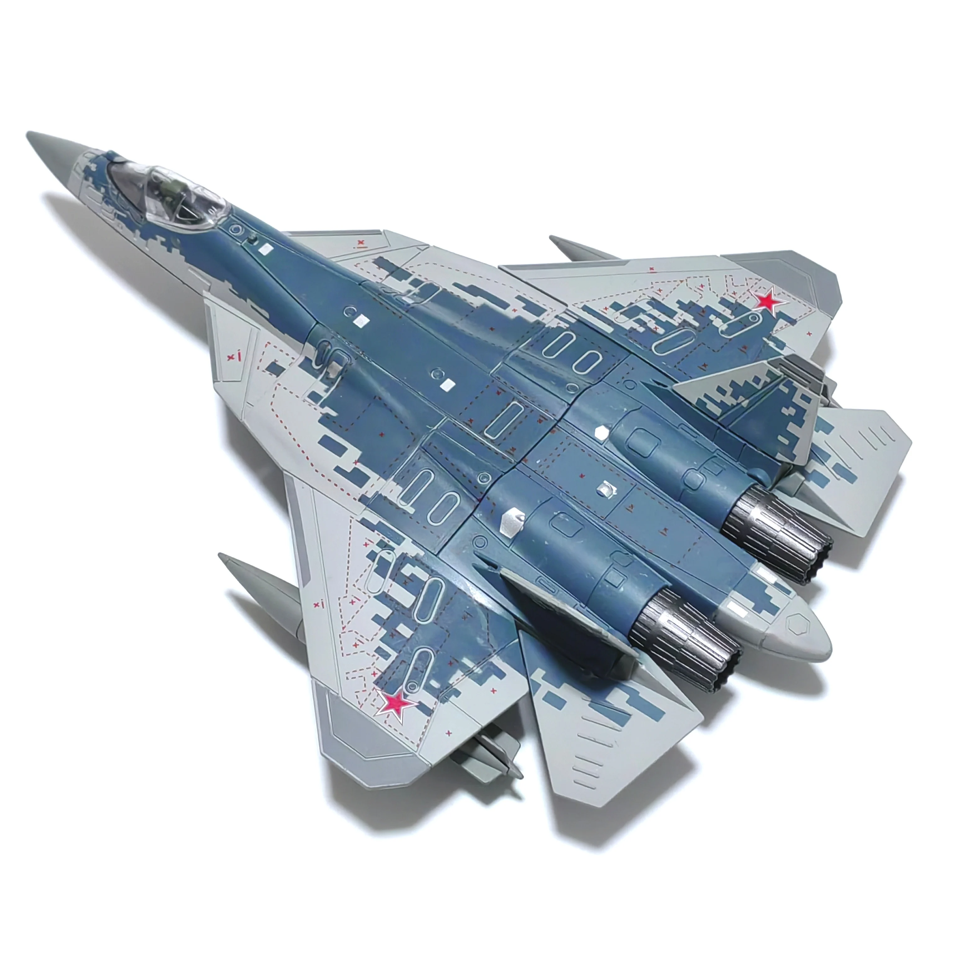 SU-57S مقاتلة 1/72 مقياس بلاستيكي نموذج مقياس نموذج وضع المنزل والتجميع والديكور هدية إبداعية هدية عيد الميلاد