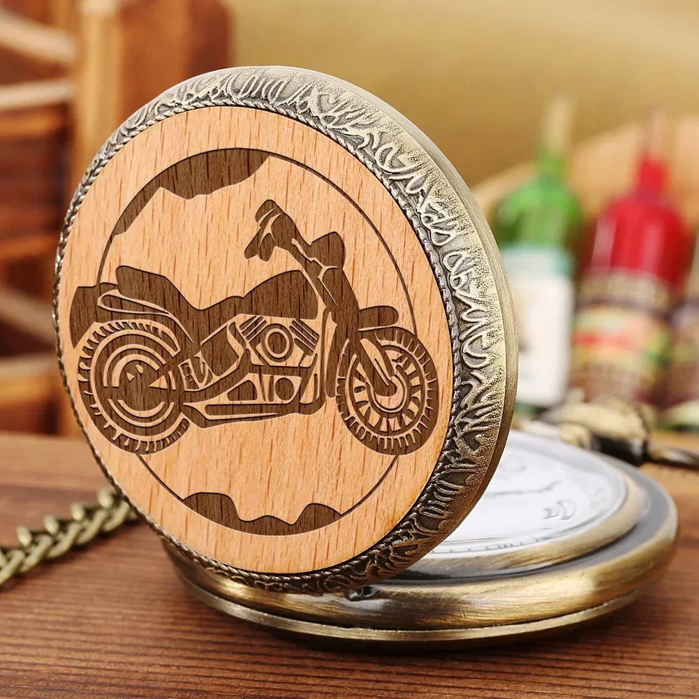 

Cool Motorcycle Design Pocket Watch Men's Waist Chain Accessories Quartz Pendant Clock for Boys Birthday Father's Day Souvenirs