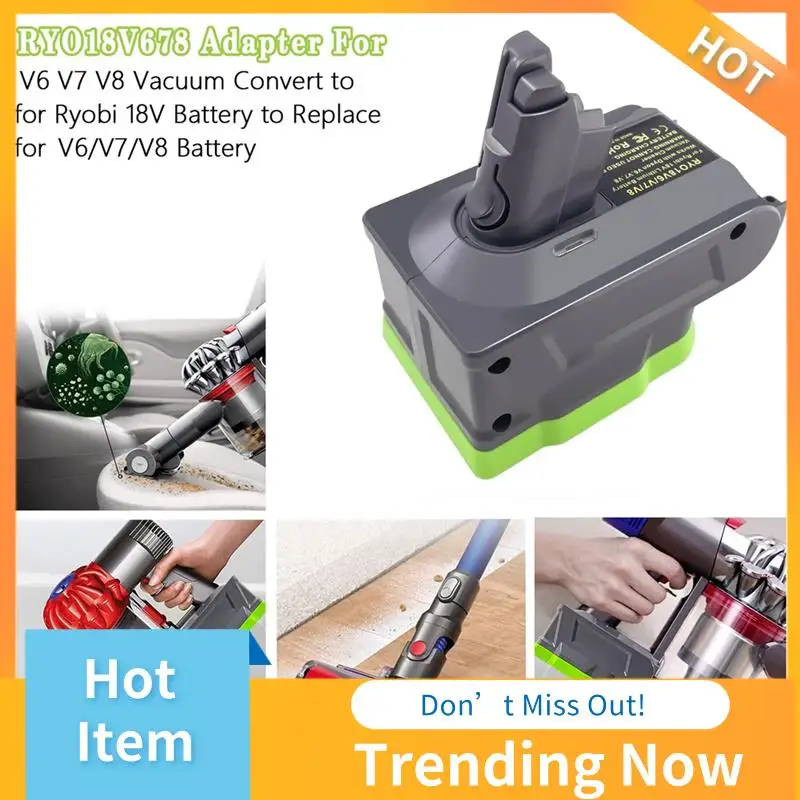 BBNV-RYO18V6V7V8 Ryobi 18V 용 3-In-1 배터리 어댑터 Dysom V6 V7 V8 동물 절대 진공 청소기 부품으로 변환