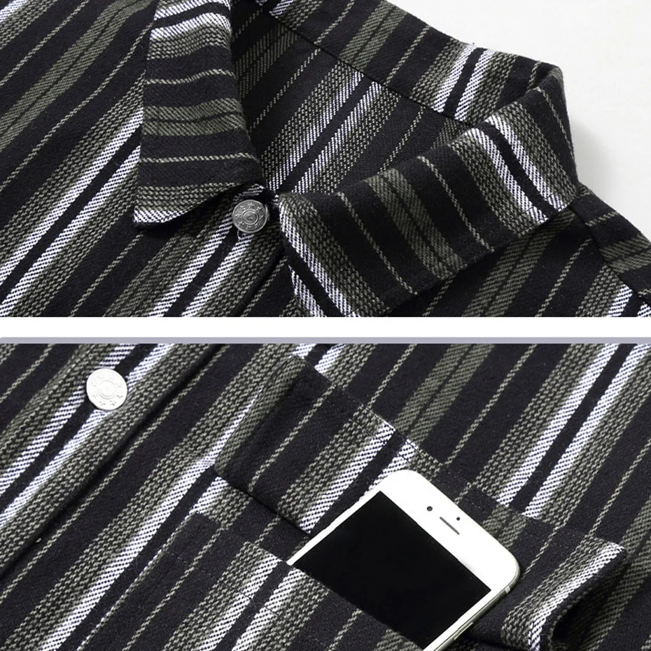 Vintage Stripe Jacket Men 11XL 10XL Plus Size Cargo Jacket Coat Spring Autumn Stripe Jackets Male Big Size Outerwear