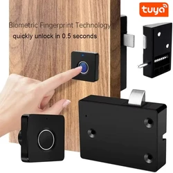 Tuay Smart Biometric Fingerprint Lock Free Wiring Drawer Intelligent Electronic Lock File Cabinet/Locker/Drawer/Shoebox Lock
