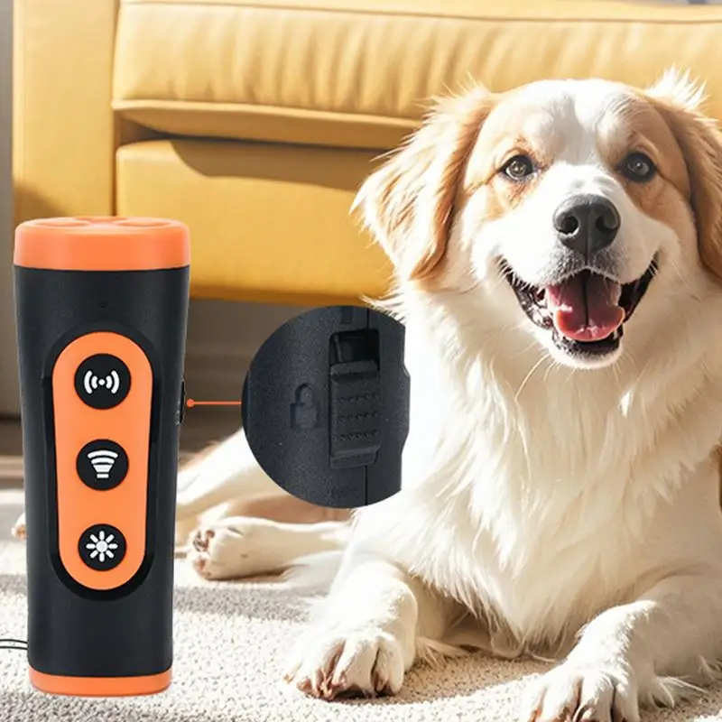 

Stop Dog Barking Device Ultrasonic Training Device Rechargeable Flashlight Portable Multifunctional Barking Silencer For Travel