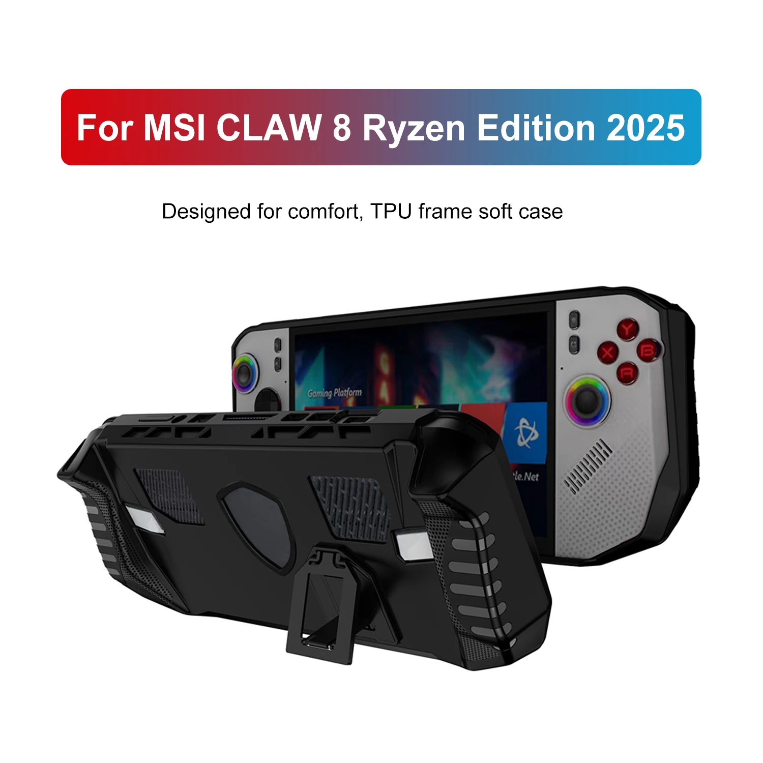 MSI CLAW 8 Ryzen Edition 2025 TPU 브래킷 드롭 보호 그립 케이스 충격 방지 보호 쉘 게임 액세서리