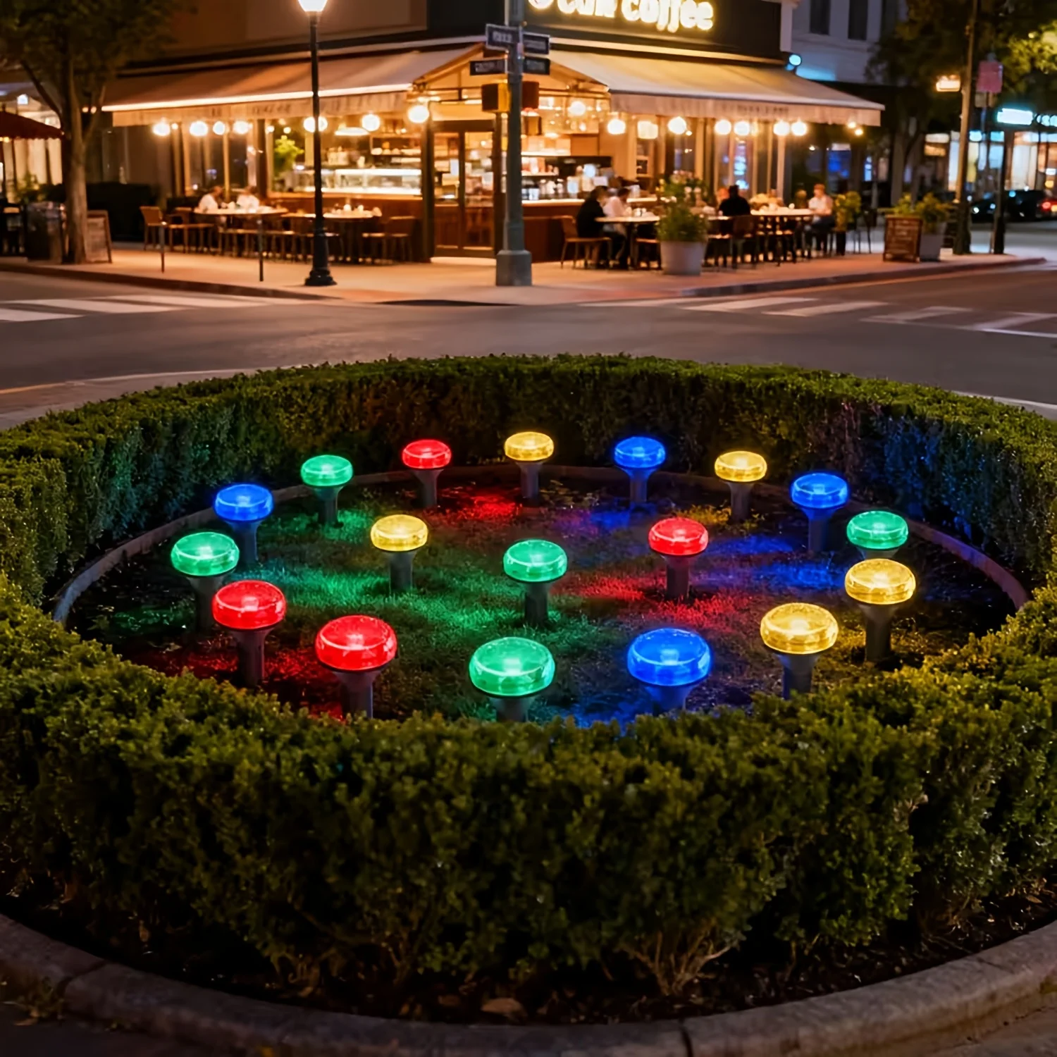 Secret Garden Glow Solar In-Ground Path Lights, Outdoor Waterproof Walkway Disk Lights for Yard Driveway Decoration