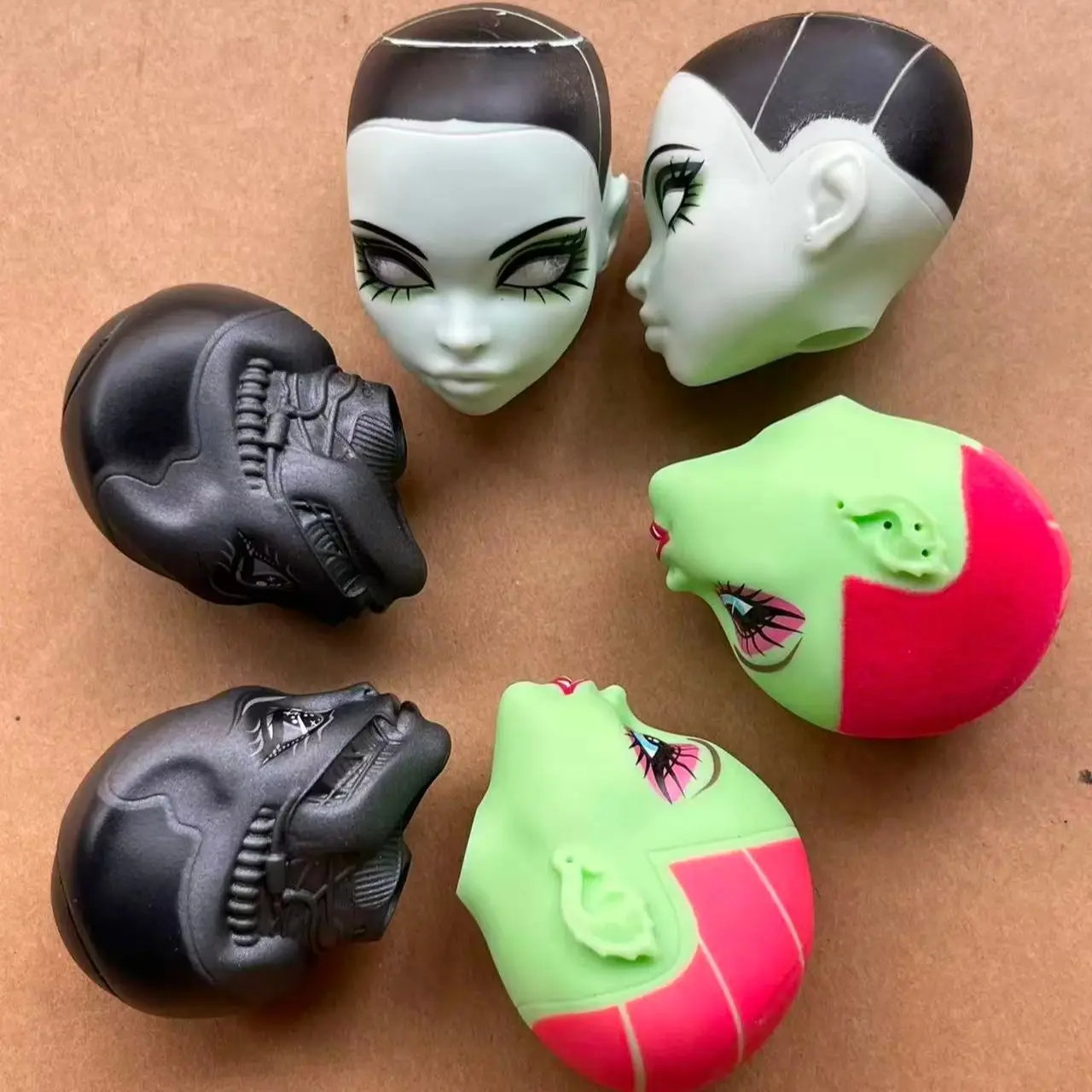 

Кукла-монстр с лысой головой, редкая кукла с уникальным лицом, головы для макияжа, оригинальное тонкое тело куклы, фигурки кукол с кожей синего, зеленого, серого, бежевого цвета