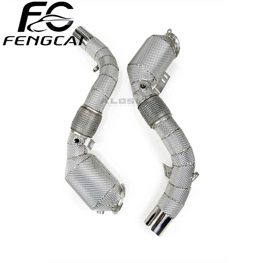 Tubo de escape de alta qualidade for2016-2021BMW X6M F86 4.4T tubo de escape de aço inoxidável conversor catalítico proteção térmica retrofit