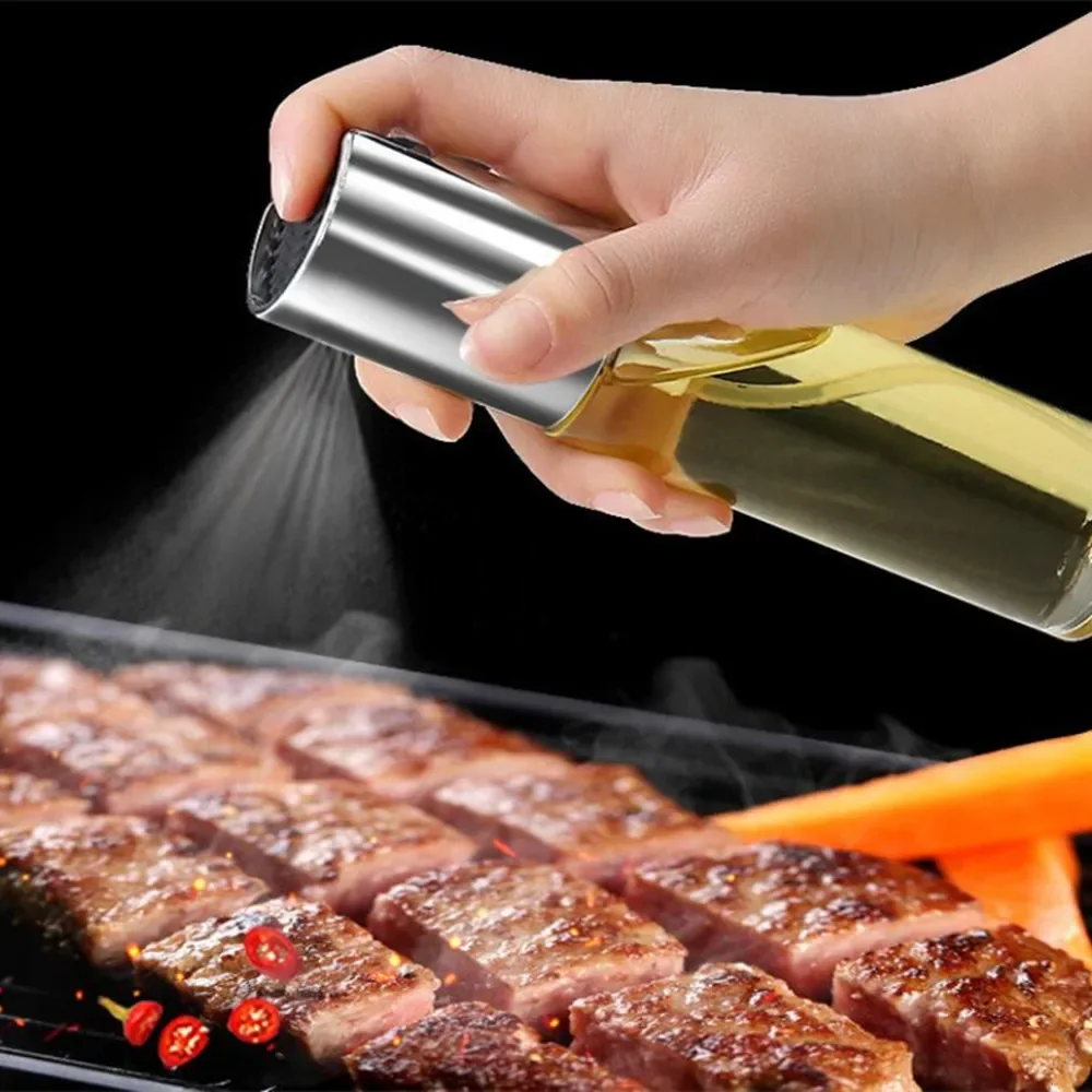 Kitchen Set Oil Sprayer Bottle Barbecue Glass Mixing Condiment Bottle Soy Pump Oiler Pot Leak-proof Grill BBQ Sprayer Dispenser