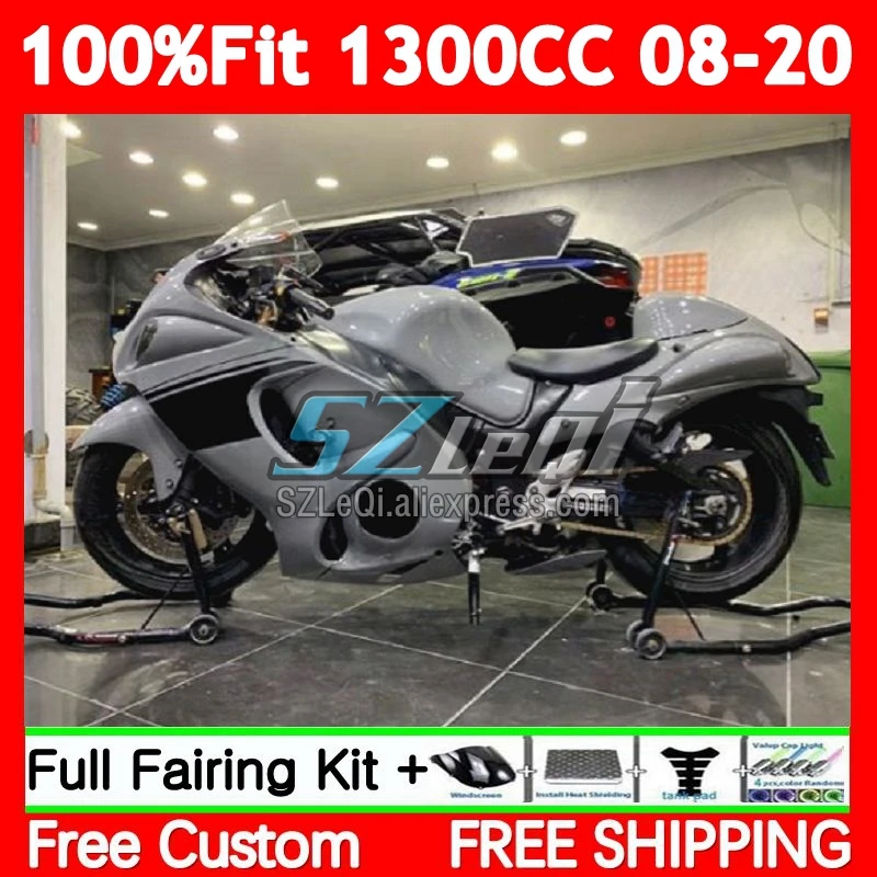 Hayabusa For SUZUKI GSXR 1300 CC 89No.311 GSXR1300 2008 2009 2010 2011 2012 2013 14 2015 2016 2017 2018 2019 Glossy Grey Fairing