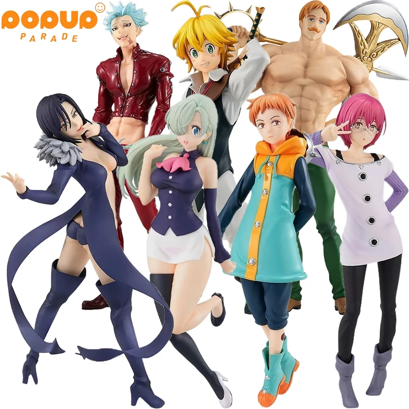 In Stock Genuine Original GSC POP UP PARADE Meliodas King Ban Gowther Merlin Elizabeth Escanor The Seven Deadly Sins Anime Dolls