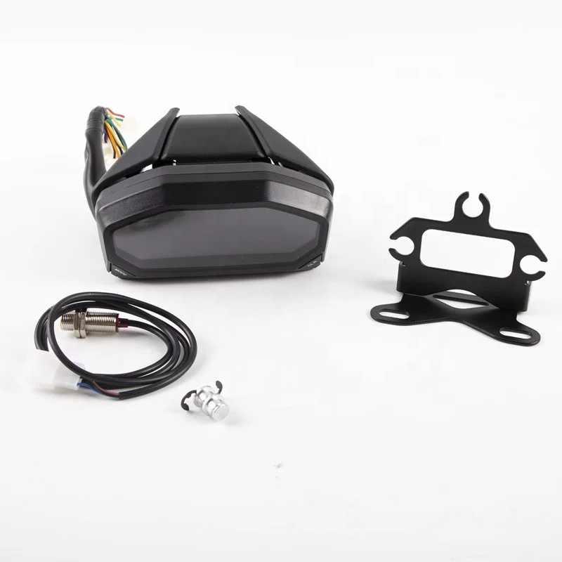 

Modification YG150-23 Universal Motorcycle LCD Speedometer Digital Back Light Waterproof Odometer Tachometer for 1,2,4 Cylinders