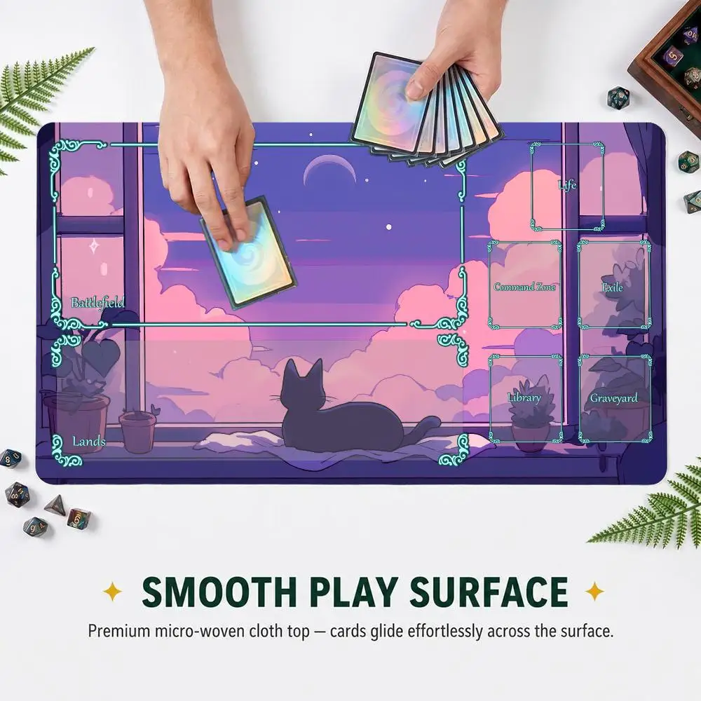 Mouse Pad Card Playmat with Zones Game Mats Tabletop rug TCG Card Battles Commander Gaming Mouse pad Duel deskmat Beginner