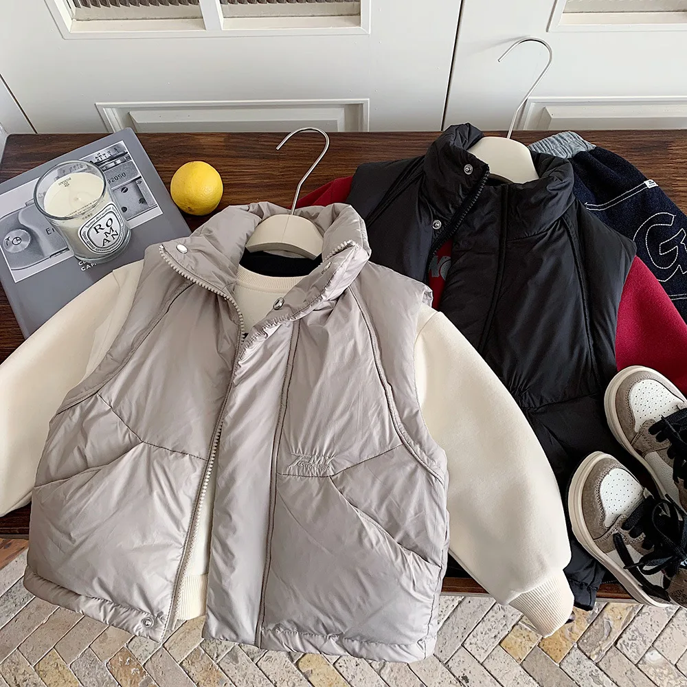 

UNITIM детский жилет для мальчиков, новый зимний однотонный жилет из 90% белой утки, детский жилет для маленьких мальчиков, утепленный теплый повседневный жилет для мальчиков-подростков