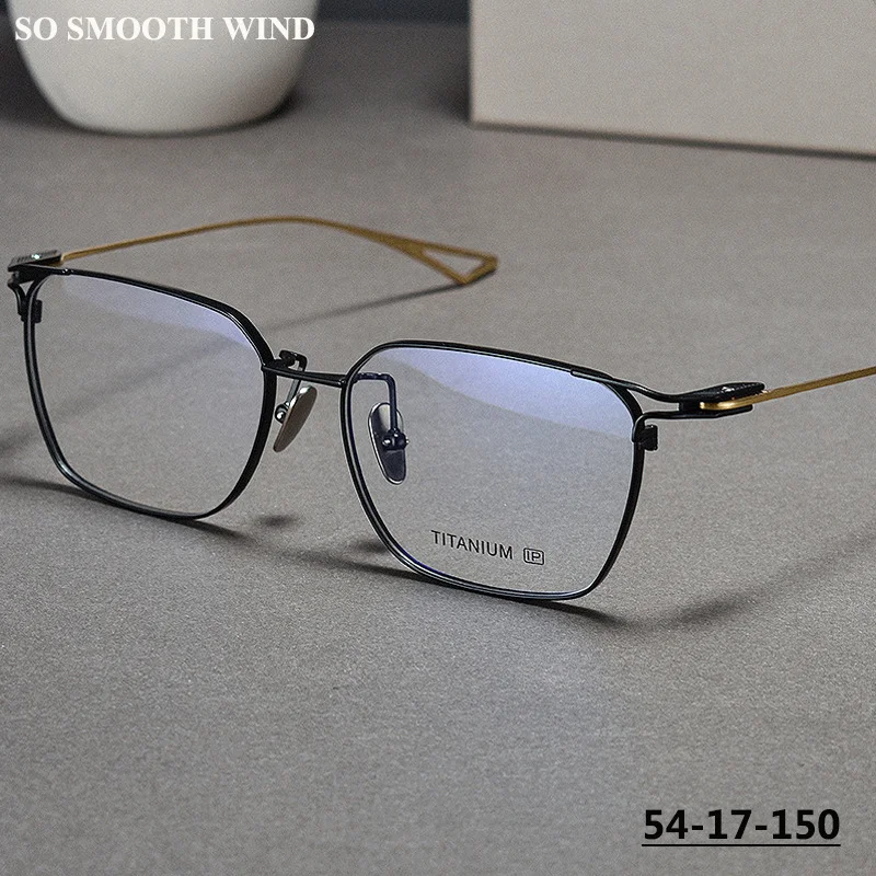 

Ultra-light Glasses Frame for Men Pure Titanium Business Square Myopia Large Face Frames Optical Prescription Spectacles Eyewear