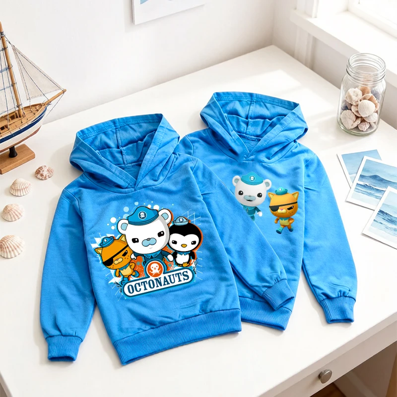 

Octonauts Sweatshirt Kids Spring Thin Hoodie Anime Cartoon Cute Print Boys Girl Toddler Pullover Long Sleeved Child Clothes Tops