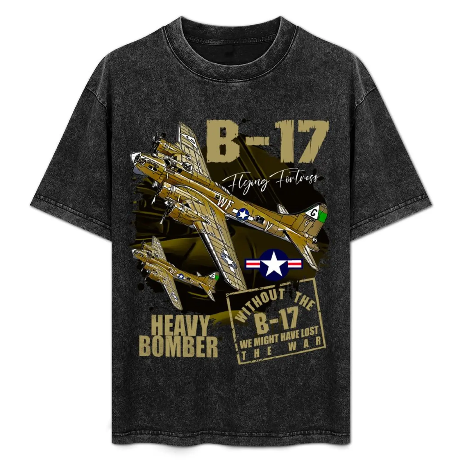 B-17 Flying Fortress heavy us air force bomber Aircraft T-Shirt graphic t shirts oversized t shirt black t shirts for men