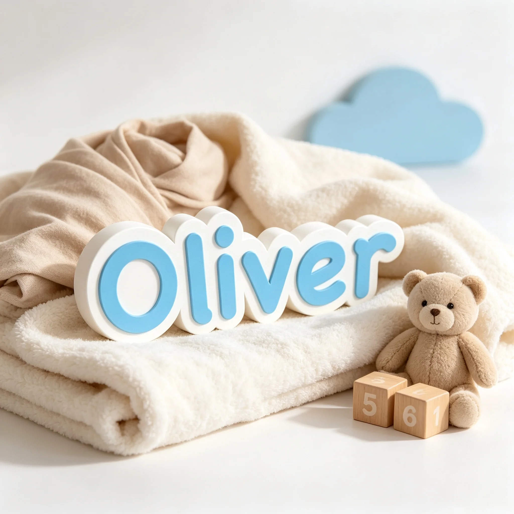 1 Stück individuelles Namensschild aus PVC-Holz in blauer Serie, Schlafzimmer-Tischdekoration, Hochzeit, Geburtstag, Sommer, Abschlussfeier, Weihnachtsgeschenk