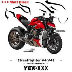 Stickers Kit Design Panigale SP Black For Ducati Streetfighter V4/V4S Full Vehicle Fairing Line Sticker Decals All Logos