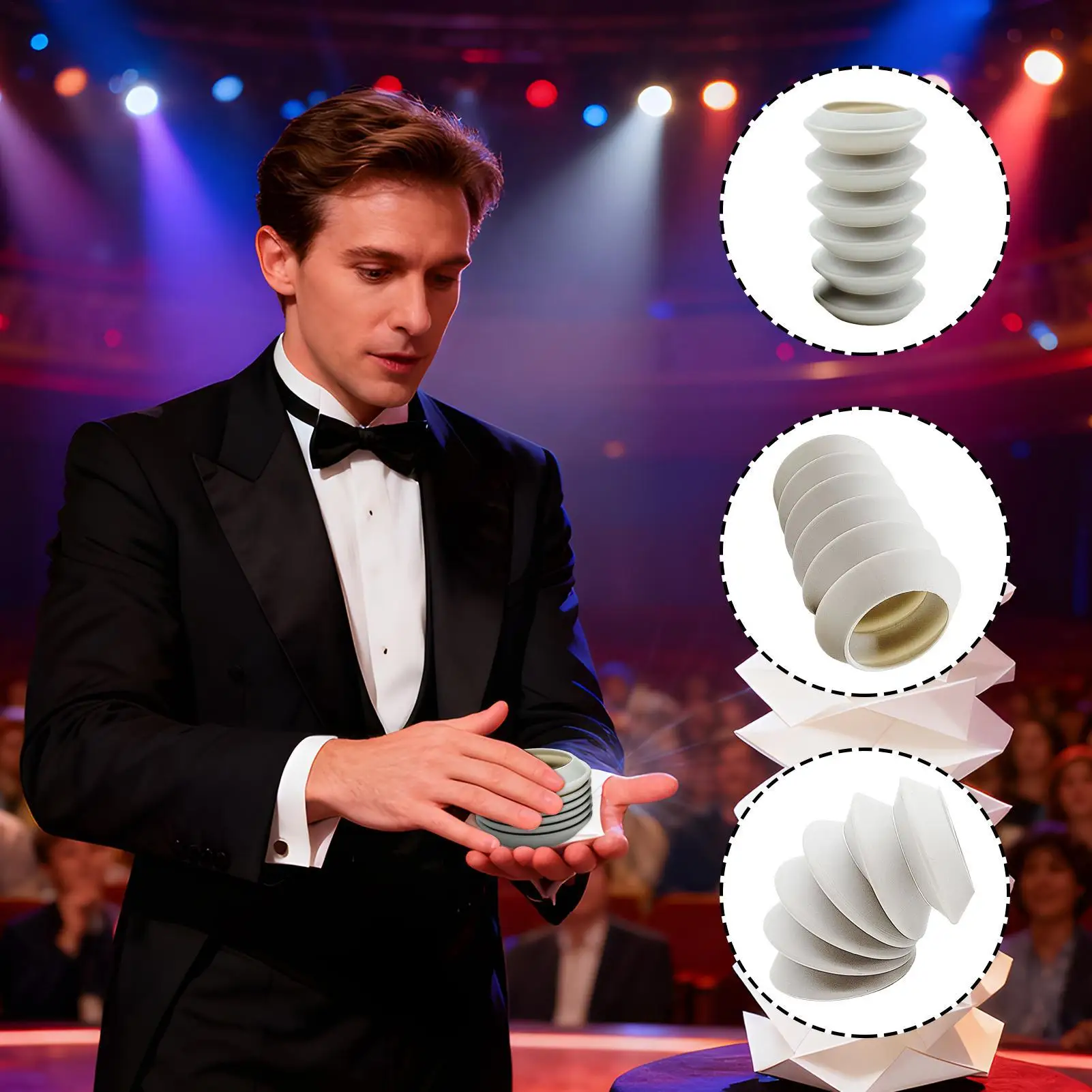 مضحك الرقبة المفرقعات صانع الصوت الكمامة لعبة ملحق كوميدي لأداء الرجال النساء الفتيان الشباب المراهقين الشارع ماجيك عن قرب