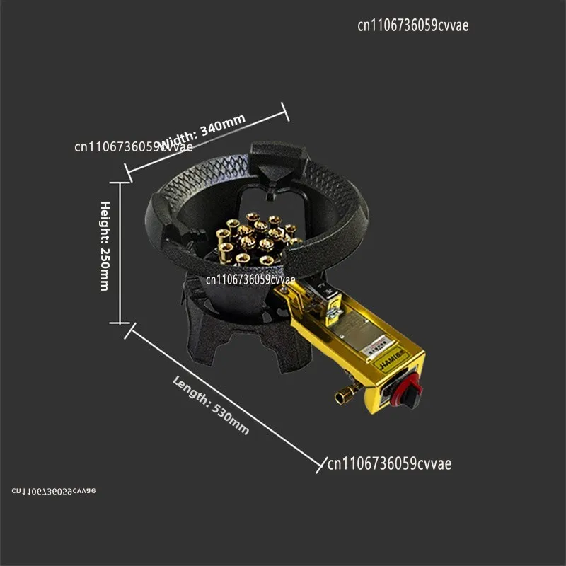 Commercial High-Speed Stir-Fry Stove - Single Burner Liquefied Gas/Natural Gas Restaurant Kitchen High Heat Output Cookware