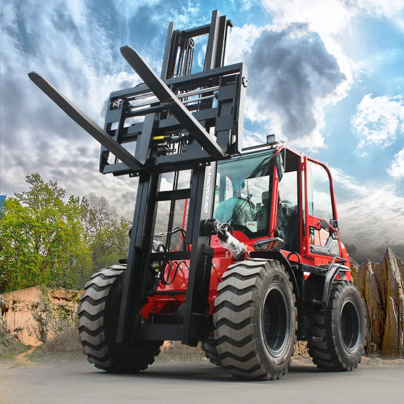 Landbouw EPA/Euro 5 Terrein Off-Road Heftruck 3 Tonnen Kleine Container Handling Voertuig 4WD Grote Diesel Heftruck Aangepast