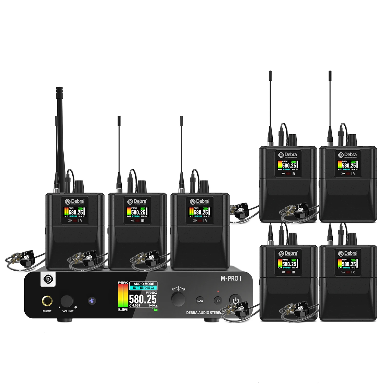 Debra M-PROI In-Ear-Monitoring-System, 560–690 MHz, Bluetooth, 24-Bit/44,1 kHz, 7-Millisekunden Latenz, für Tonstudios – Detail 21