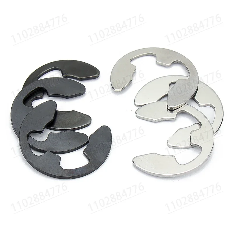 GB896 Black 65mn Steel E Clip Circlip Retaining Ring Washer for Shaft Fastener M1.2 M1.5 M2 M3 M3.5 M4 M5 M6 M7 M8 M10~M24