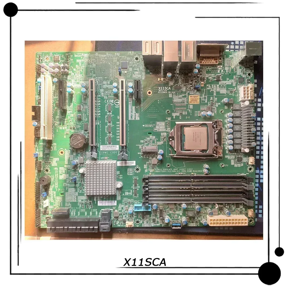 X11SCA For Supermicro Workstation ATX Motherboard Intel C246 LGA-1151 DDR4 Support E-2100/2200 8th/9th Core i9/i7/ i5/ i3