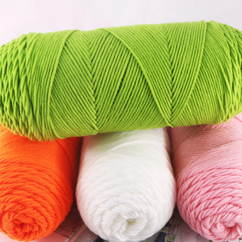 Tufting 5-ply combed milk cotton yarn ball medium thick DIY needle felt gun special cut pile carpet yarn