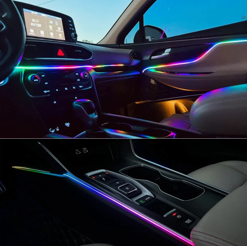 Factory OEM Car Ambient Lighting Easy Install Symphony/Magic Car Interior 256 Colors LED Atmosphere Light Kit for Universal Car