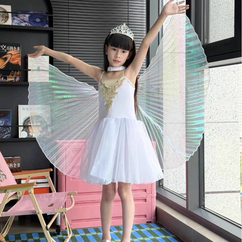 Belly Dance Performance Dress Ball Halloween Cloak Hanging Neck Model Wings Girl Stage Performance Accessories