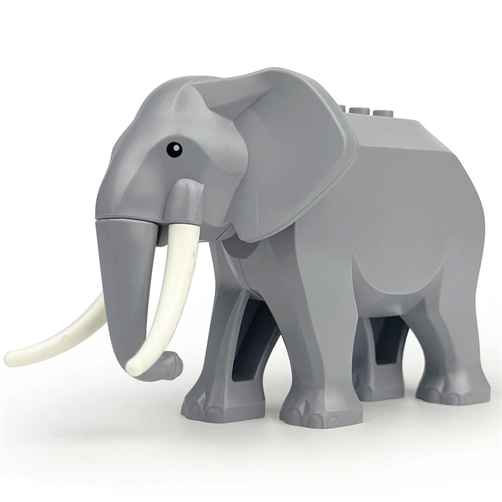 MOC City – blocs de construction d'animaux, figurines d'éléphant, cerf Sika, chameau, Zoo, Fram, accessoires, briques, jouets pour enfants, cadeau