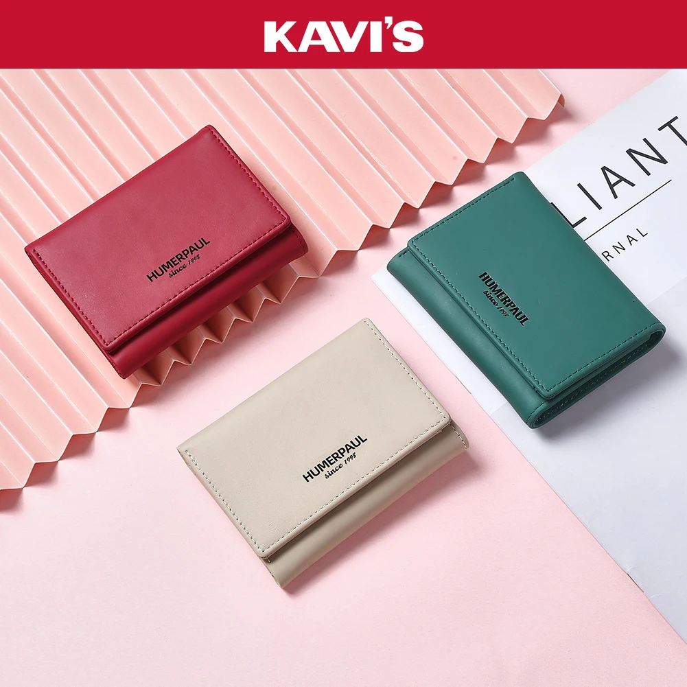 Women's Slim Trifold Wallet RFID Blocking Genuine Leather Money Bag with Multiple Card Slots Minimalist Design Front Pocket