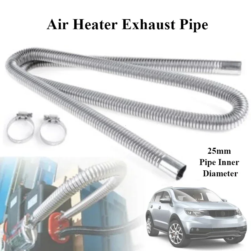Air Diesel Parking Heater Stainless Steel Exhaust Pipe Tube Vent Hose Elbow Connector W /Clamps For Car Truck Van