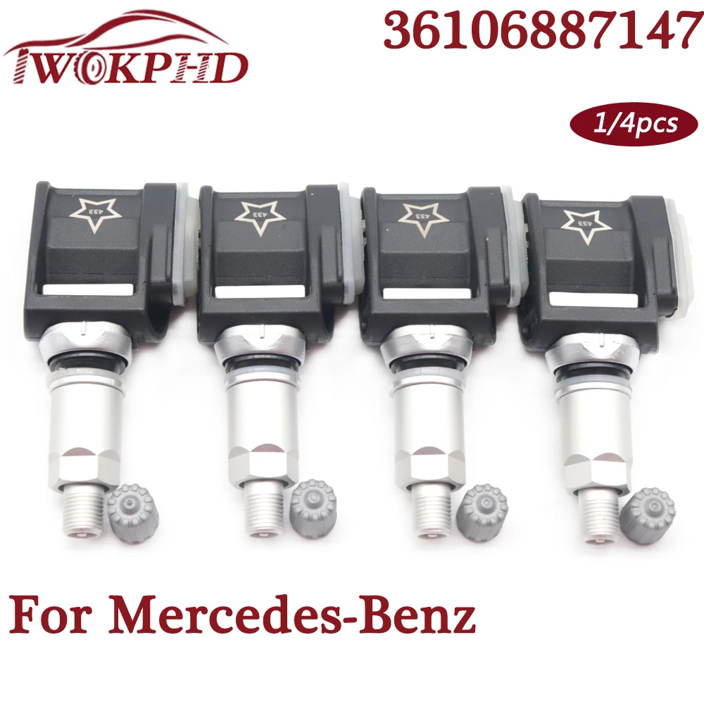 1/4PCS 36106887147 TPMS Tire Pressure Sensor 433MHz A0009052102 For Mercedes-Benz VS30 W177 W247 W213 BMW G30 G20 6887140-01