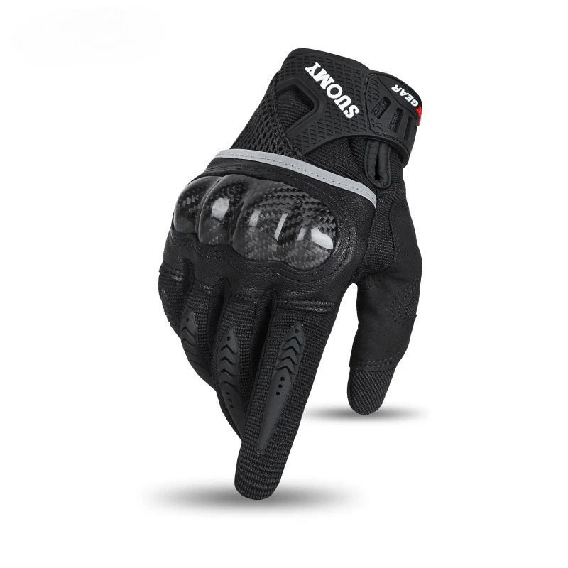 Motorcycle Gloves Carbon Fiber Protective Shell Anti-fall Breathable Light Touch Screen Motorbike Gear for Men Women