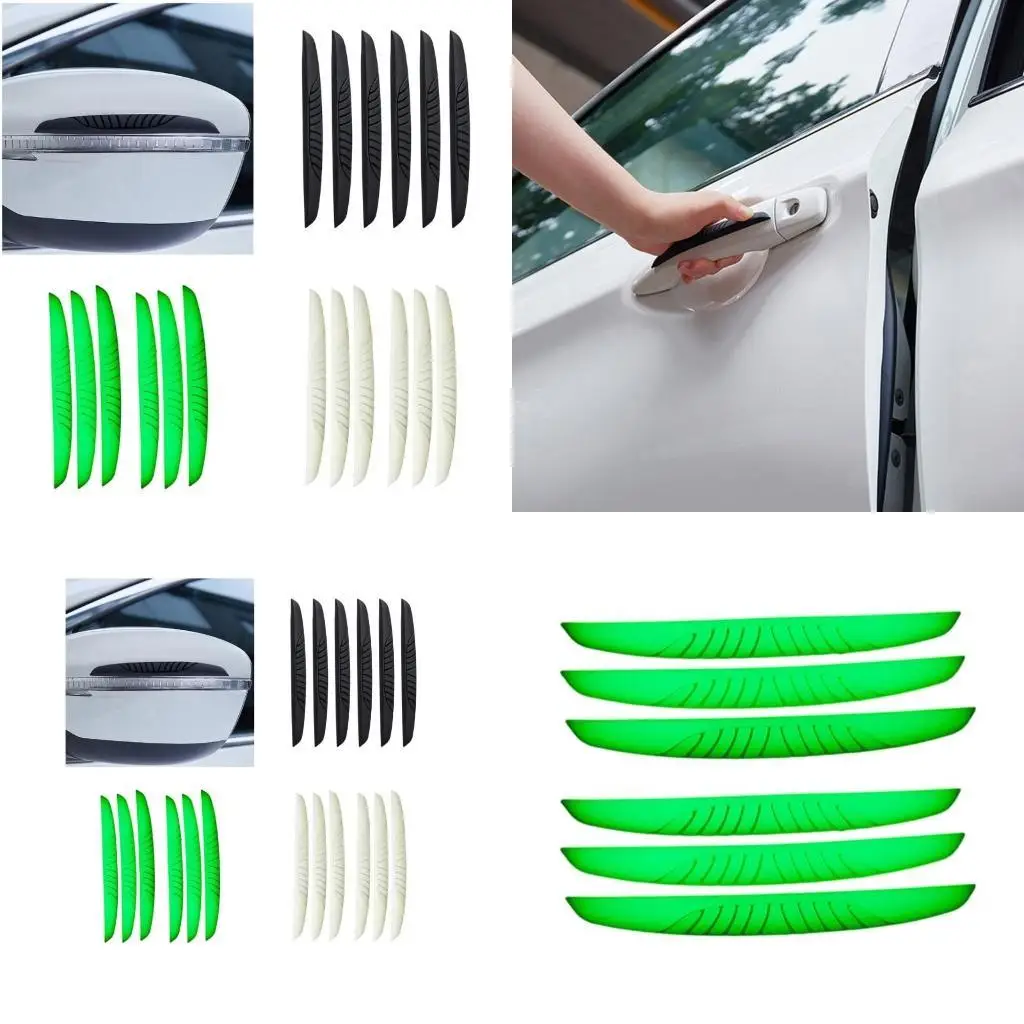 

31BC 6pcs Car Door Protectors PVC Door Guard Scratch Prevention for Comprehensive & Easy Application