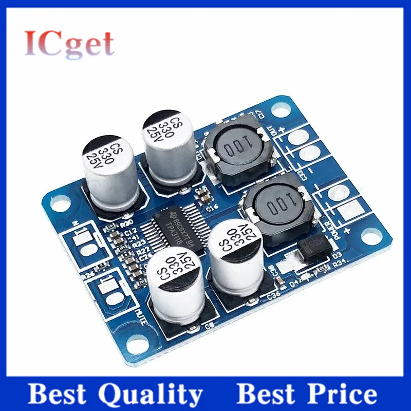 1PCS DC 12V-24V TPA3118 60W Mono Digital Audio Power Amplifier Board Amp Module
