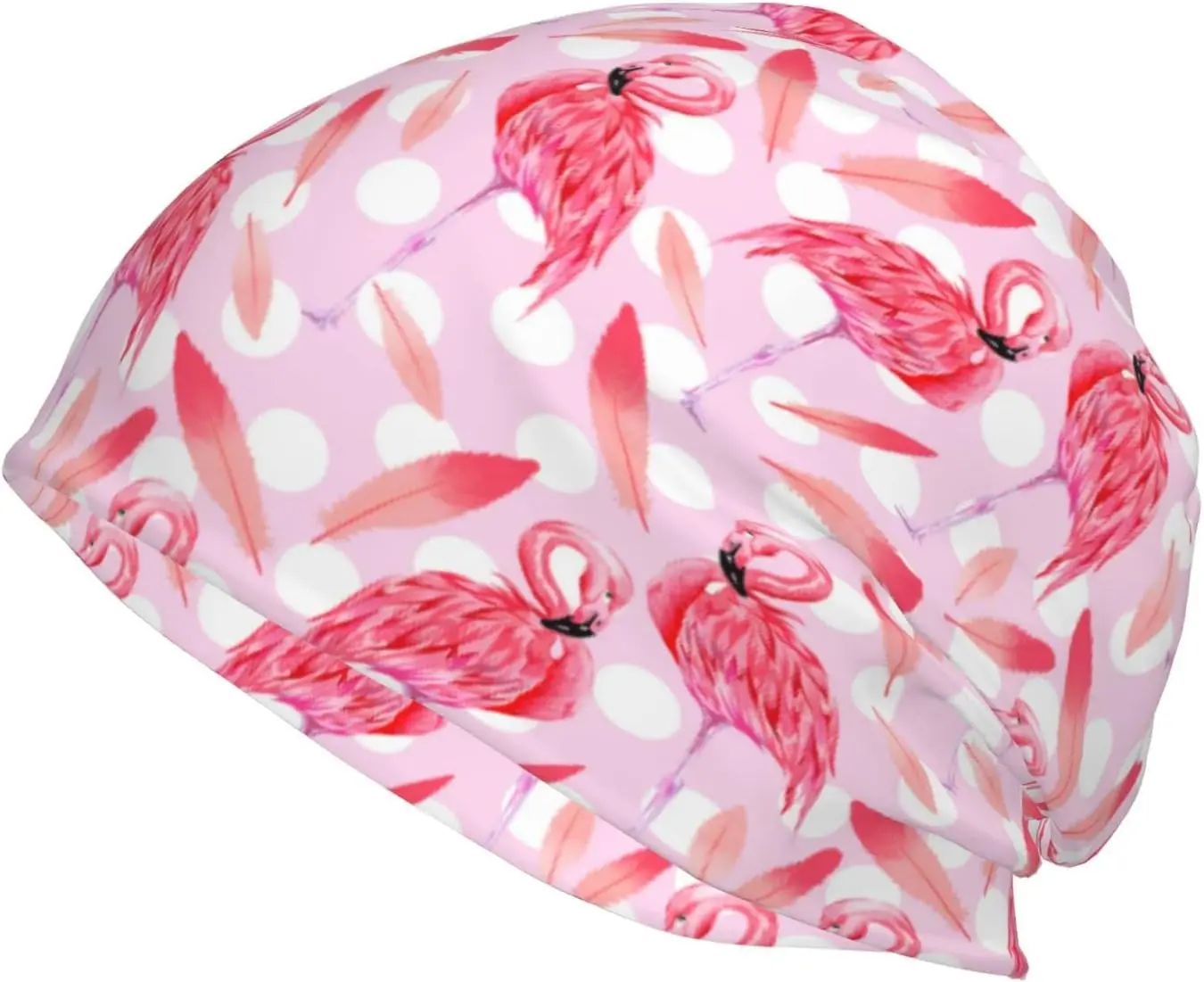 

Winter Beanie Cap Cancer Pink Flamingo Headwear Hats for Women Men Print Patttern One Size Holiday Outdoor Indoor